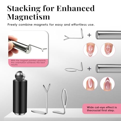 Cat Eye Magnet Set for Nails: 14-Pack Strong Magnets for Cat Eye Gel Polish gallery