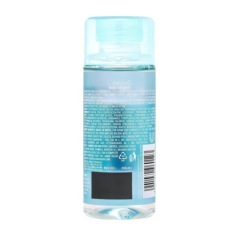LAKMÉ Micellar Water Hydrating & Soothing Face Cleanser Makeup Remover 100ml gallery