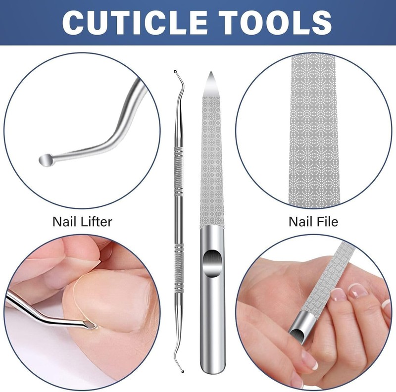 Ingrown Toenail Removal Kit, 5PCS Stainless Steel Toe Nail Kit, Straight Edge... gallery