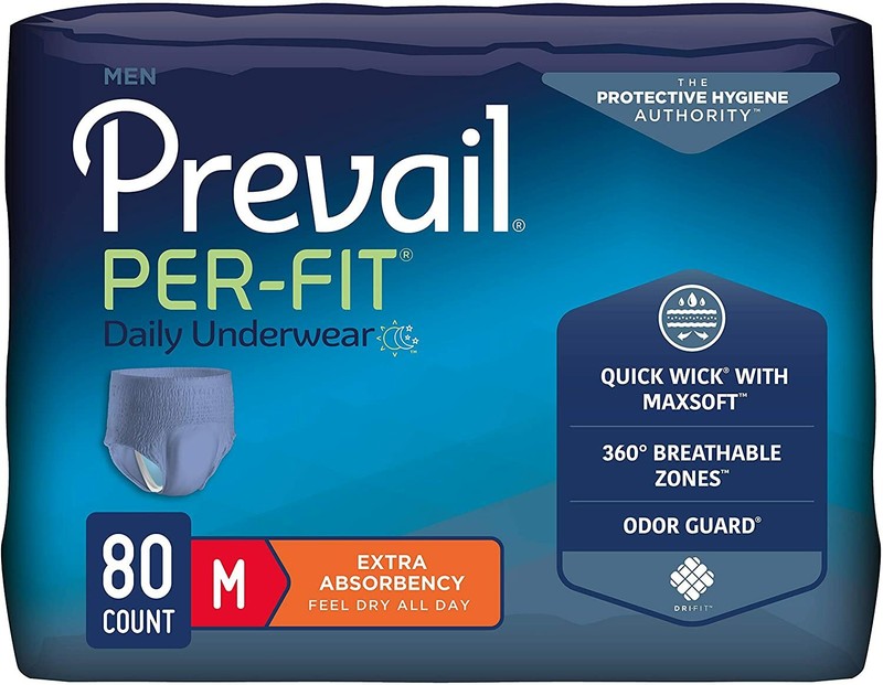 Prevail Per-Fit Adult Absorbent Underwear Men Medium Disposable #PFM-512 – CS/80