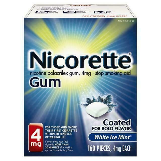 Nicorette Gum 4mg White Ice Mint 160 Pieces – EXP 12/2028