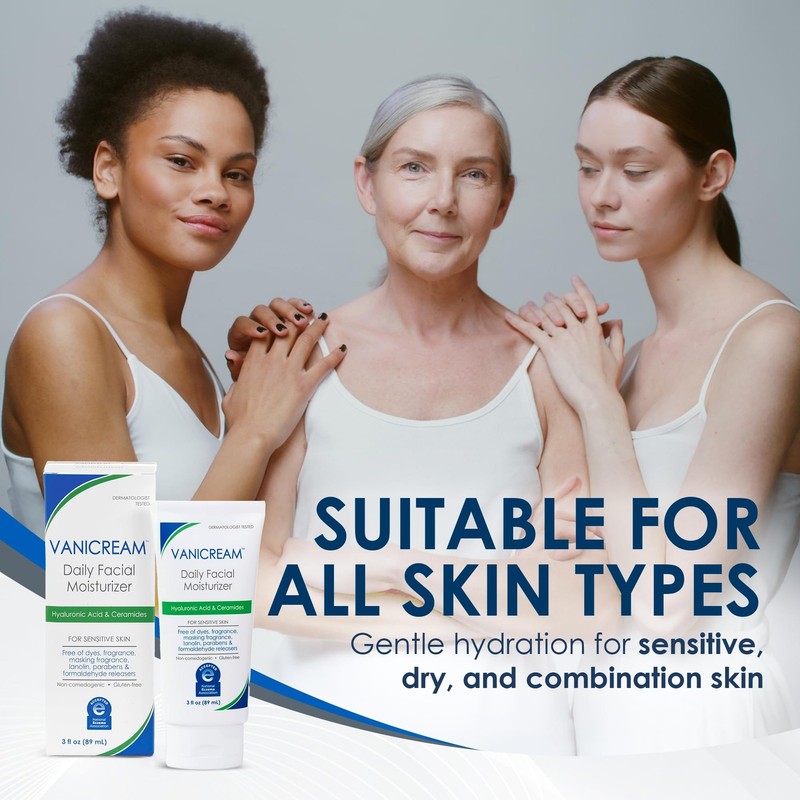 Vanicream Daily Facial Moisturizer With Ceramides 3 Fl Oz (Pack of 1), White gallery