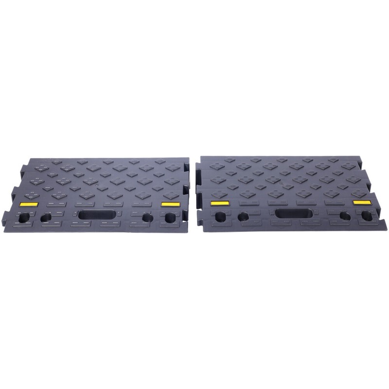 2Pcs 4" high Portable Automotive Curb Ramp, Heavy-Duty Plastic Threshold Ramp gallery