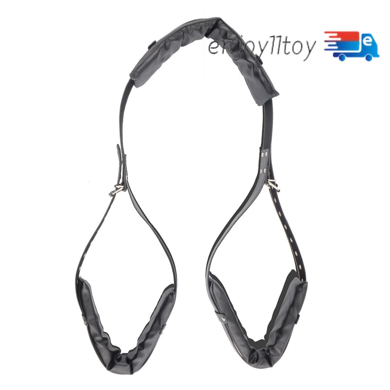 Frisky PU leather Restraints Leg Padded Thigh Sling Position Aid Neck Brace