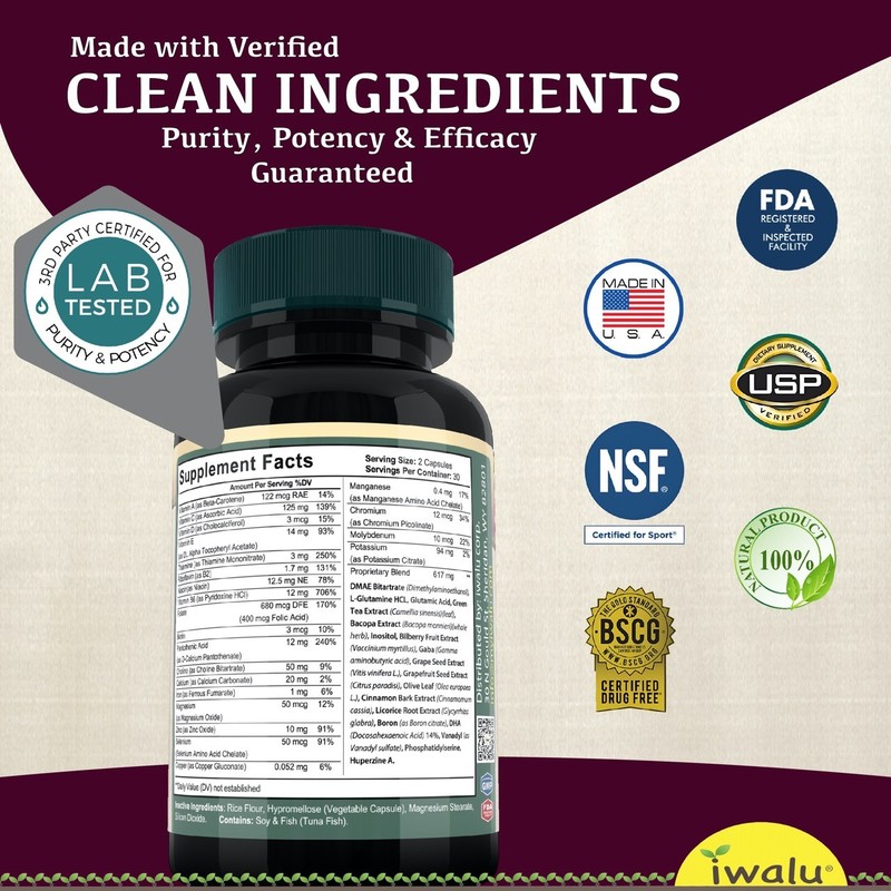 Serotonin and Dopamine Supplements - Nerve Calming Cortisol Reducer & Adaptogens gallery