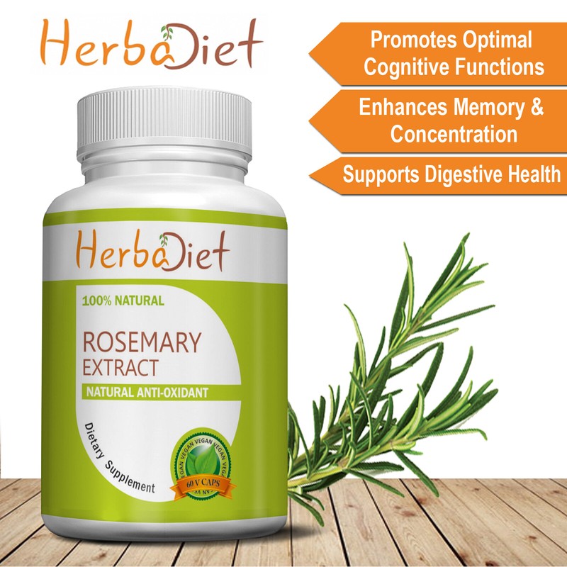 Rosemary Leaf Extract Capsules 20:1 Natural Powerful Antioxidant Immune Support
