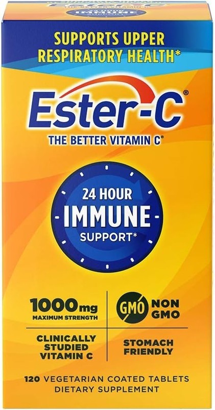 Ester-C Vitamin C 1000 mg Coated Tablets, Immune System Booster Supplement 120ct gallery