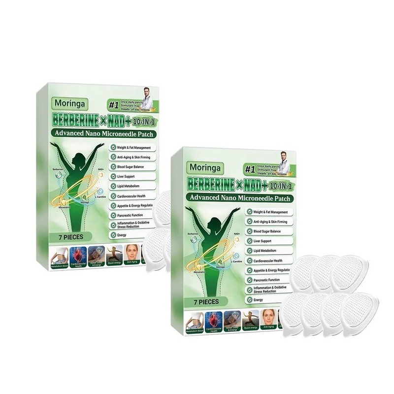 Moringa Berberine x NAD+ 10-in-1 Advanced Nano Microneedle Patch Weight Loss gallery