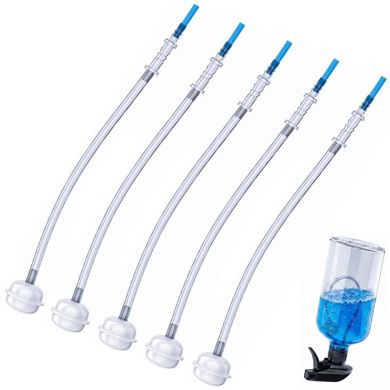 360° Flexible Spray Bottle Adapter, Universal Nozzle for Upside Down Spraying, 5 gallery