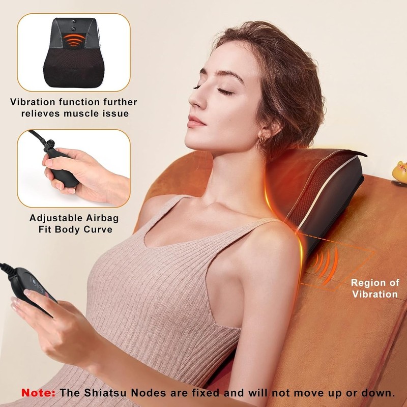 Shiatsu Neck and Back Massager with Heat,Neck Massager for Pain Relief deep T... gallery
