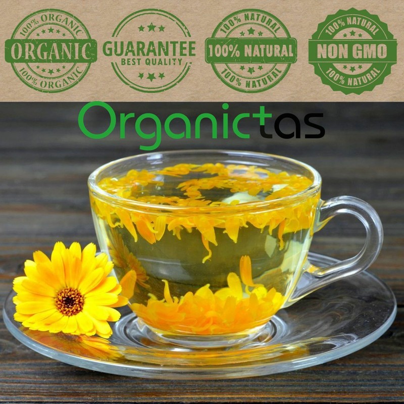 Organic Calendula Petals Premium Quality Calendula Officinalis Marigold 50g BIO gallery
