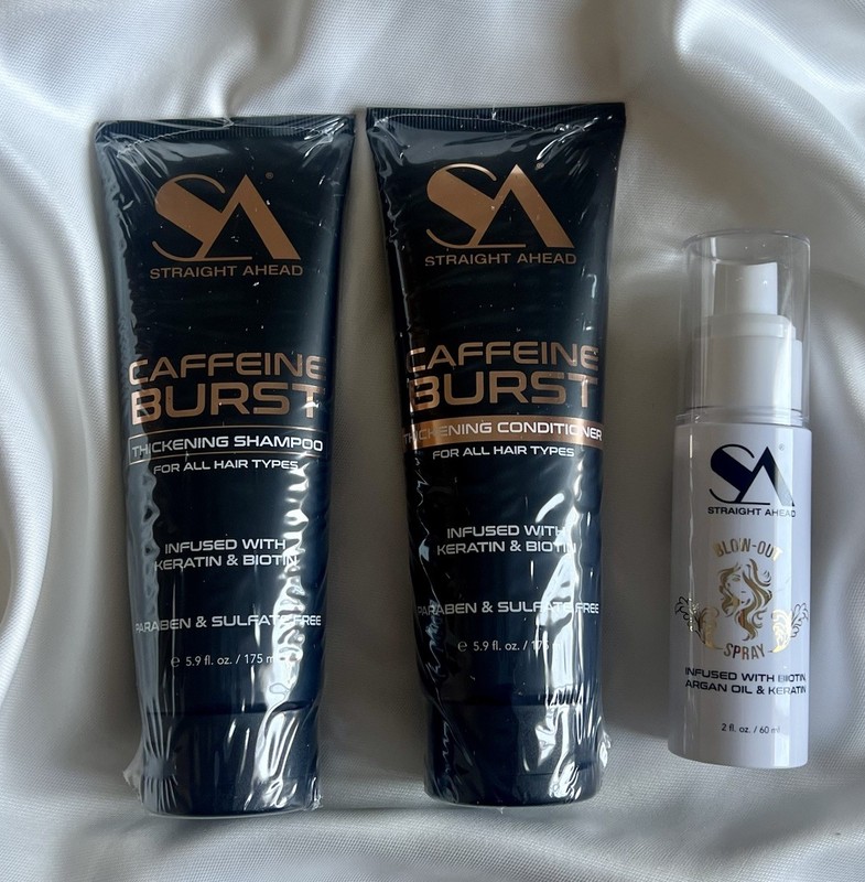 S.A Caffeine Burst Thickening Shampoo & Conditioner + Blowout Spray