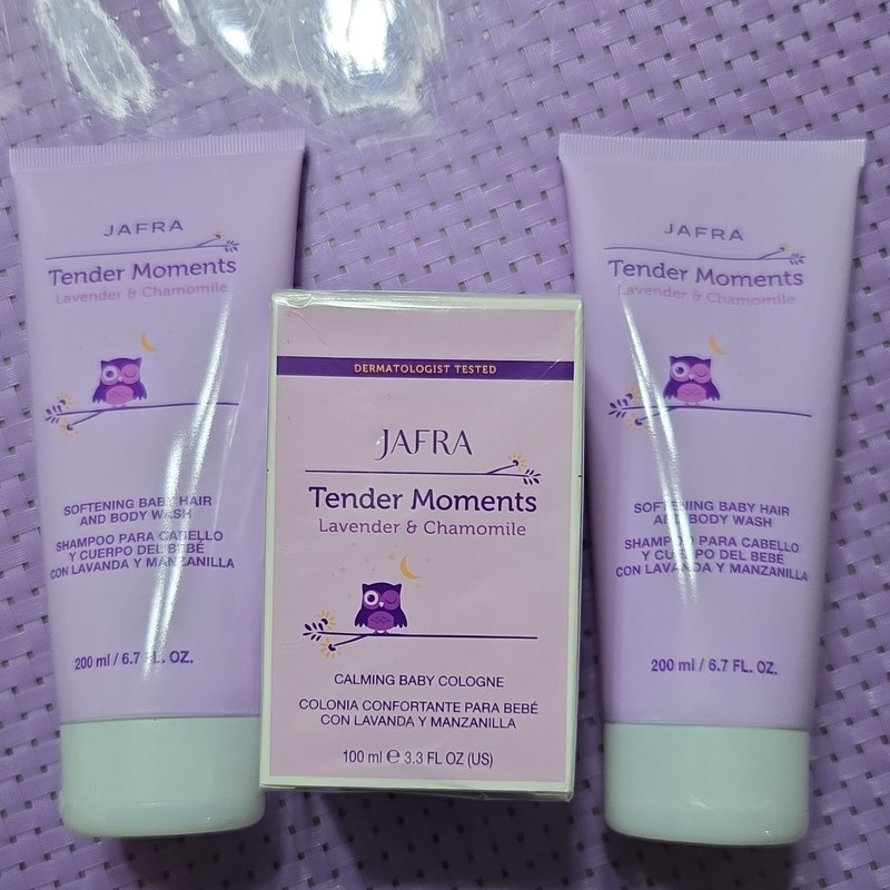 JAFRA 1- Chamomile Cologne Spray 3.3 And 2 Baby Hair And Body Wash. 3 Pieces Set