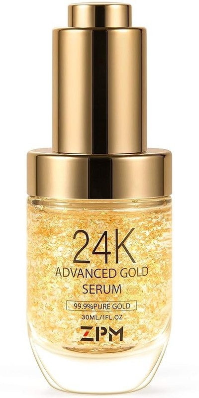 24K Gold Anti Aging Face Serum Moisturizer Enriched with Vitamin C Serum, Hyalur