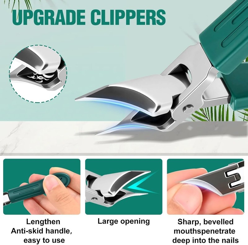 Anti Splash Nail Clippers Set Podiatrist Toenail Clipper For Thick Ingrown Nails gallery