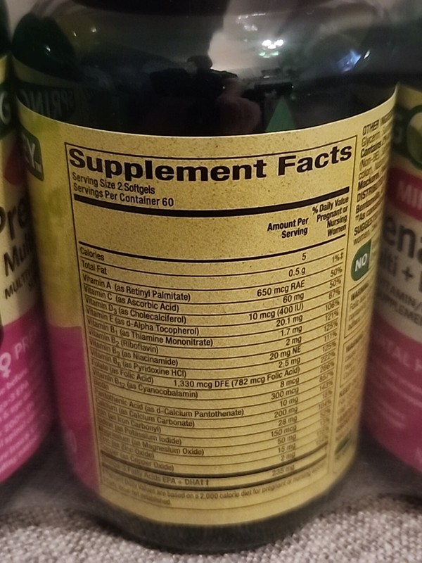 Spring Valley Prenatal Multivitamin/Multimineral 360 tabs/Lot of 3 bottles gallery