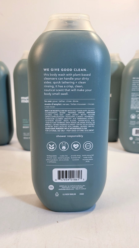 Method Men Body Wash Sea + Surf 18 oz Paraben & Phthalate Free (Pack of 6) gallery