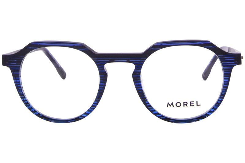 Morel Oga 10207O BG05 Blue Round Plastic Eyeglasses Frame 50-22-145