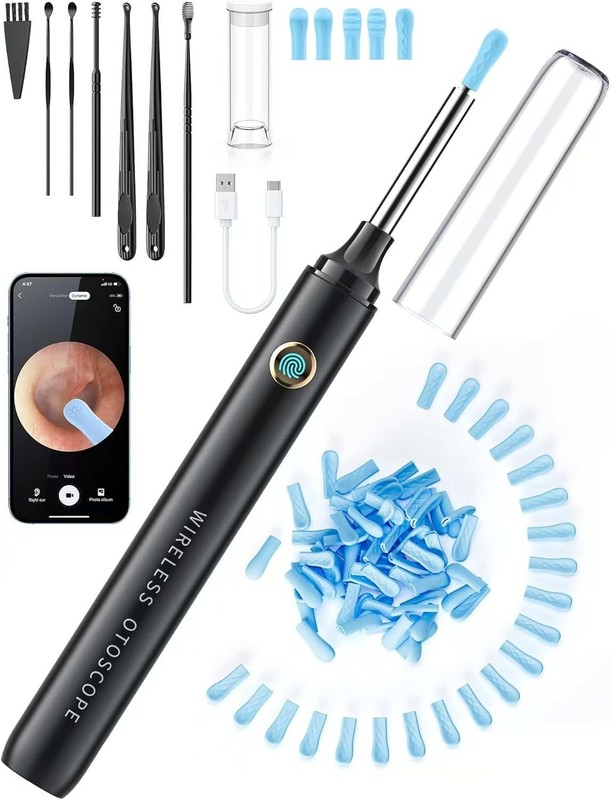Professional Otoscope with Light & 1080P Camera - Ear Wax Removal Kit Included gallery
