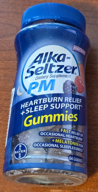 Alka Seltzer PM Berry Gummies Heartburn Relief & Sleep Aid 54 Gummies