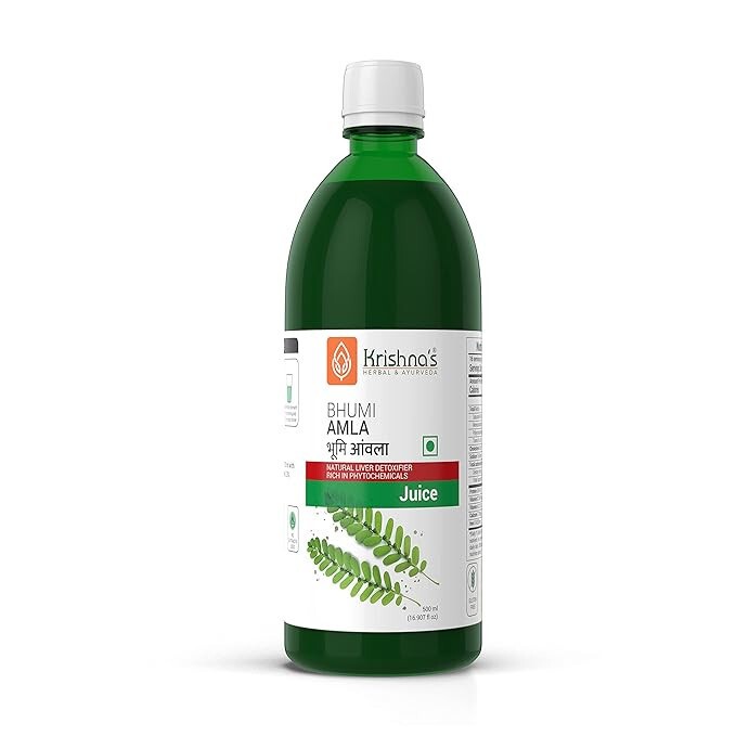 KRISHNA'S Bhumi Amla Juice Natural Liver Detoxifier Sugar Free 500 Ml gallery