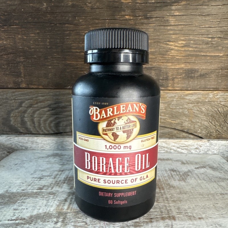 Barlean’s Borage Oil Supplement 1,000 mg | 60 Soft Gels | Exp 10/26 | MSRP = $35
