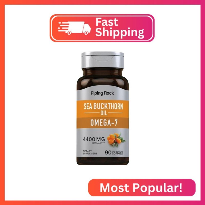 Piping Rock Sea Buckthorn Oil Capsules | 90 Softgels | Sea Buckthorn Berry Extra