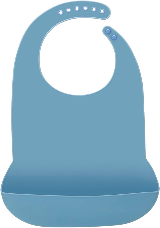 Silicone Adult Bib for Men & Women Waterproof Bib with Food Catcher, Adjustable