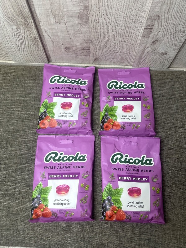 Ricola Berry Medley Swiss Alpine Herb Oral Anesthetic Herbal Cough Drops 4 Packs gallery