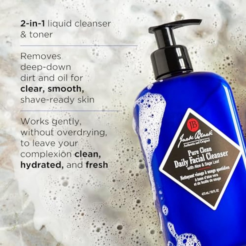 Jack Black Mens Daily Face Wash Pure Clean Facial Cleanser for Men Skincare gallery