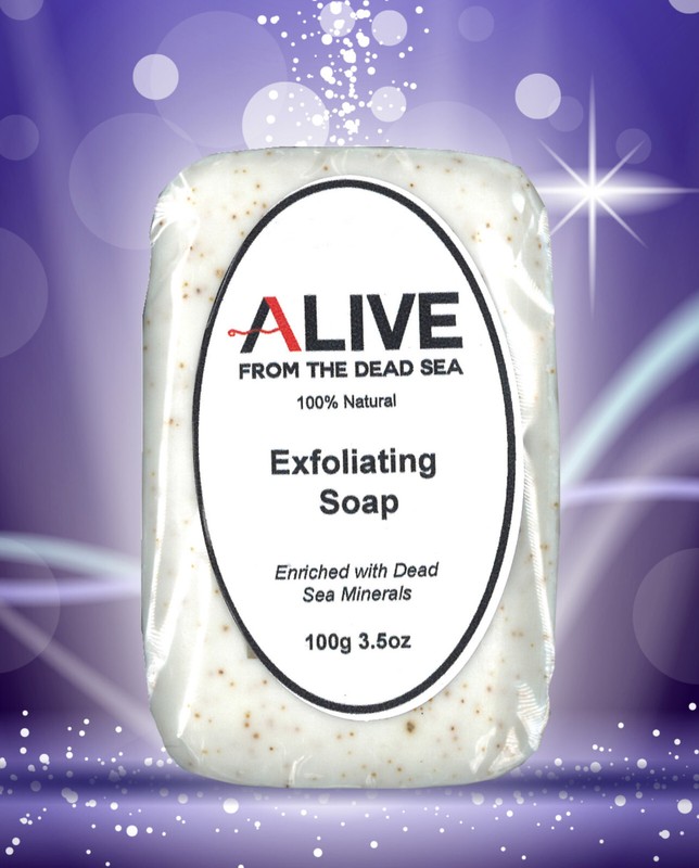 ALIVE Set of 2 – 100% Natural Dead Sea Mineral Exfoliating Soap