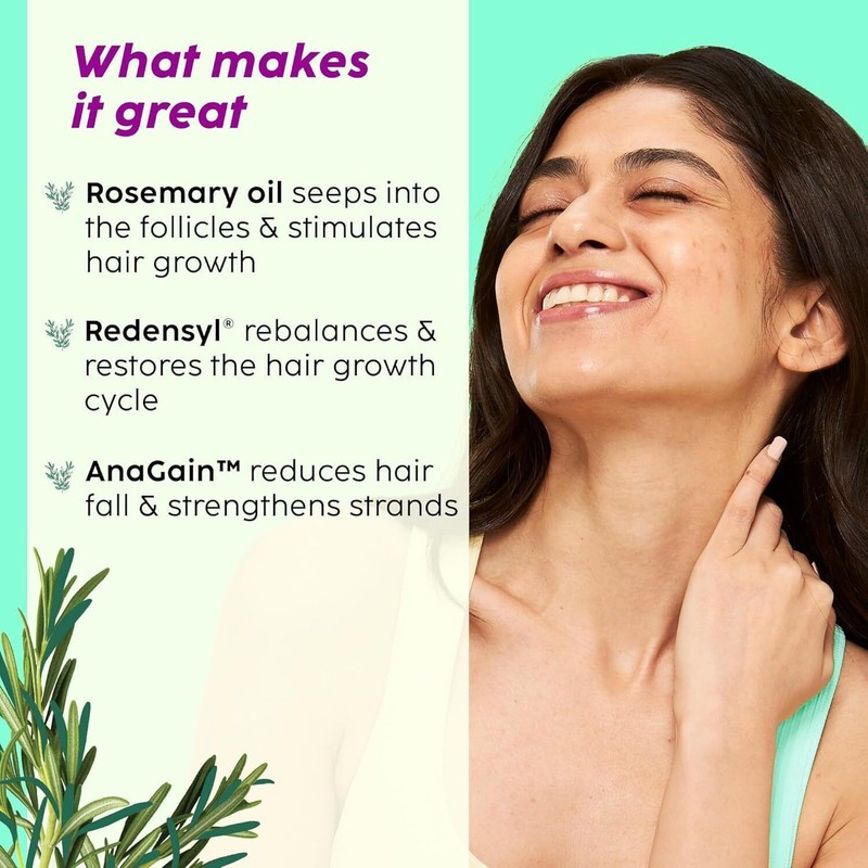 PLIX-THE PLANT FIX Rosemary Hair Growth Serum with 3% Redensyl, 4% AnaGain 30ml gallery