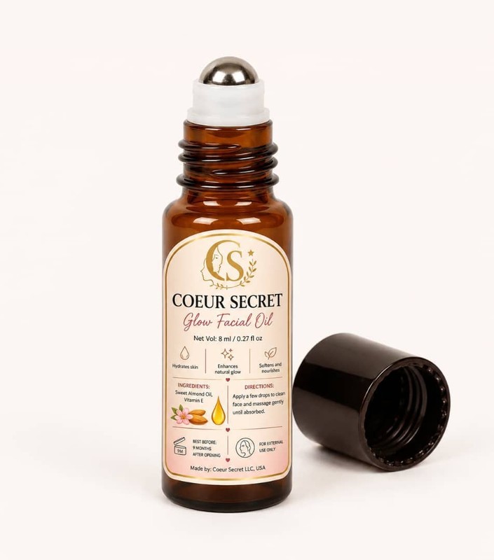 Facial Oil 8ml Sweet Almond oil vit E Hydrating Skincare Serum Moisturizing New