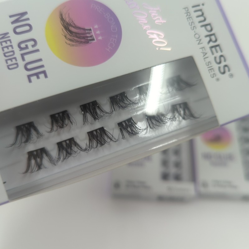 Kiss Impress Press-On Falsies 36 Clusters Airy Wispy Eyelashes No Glue Needed gallery