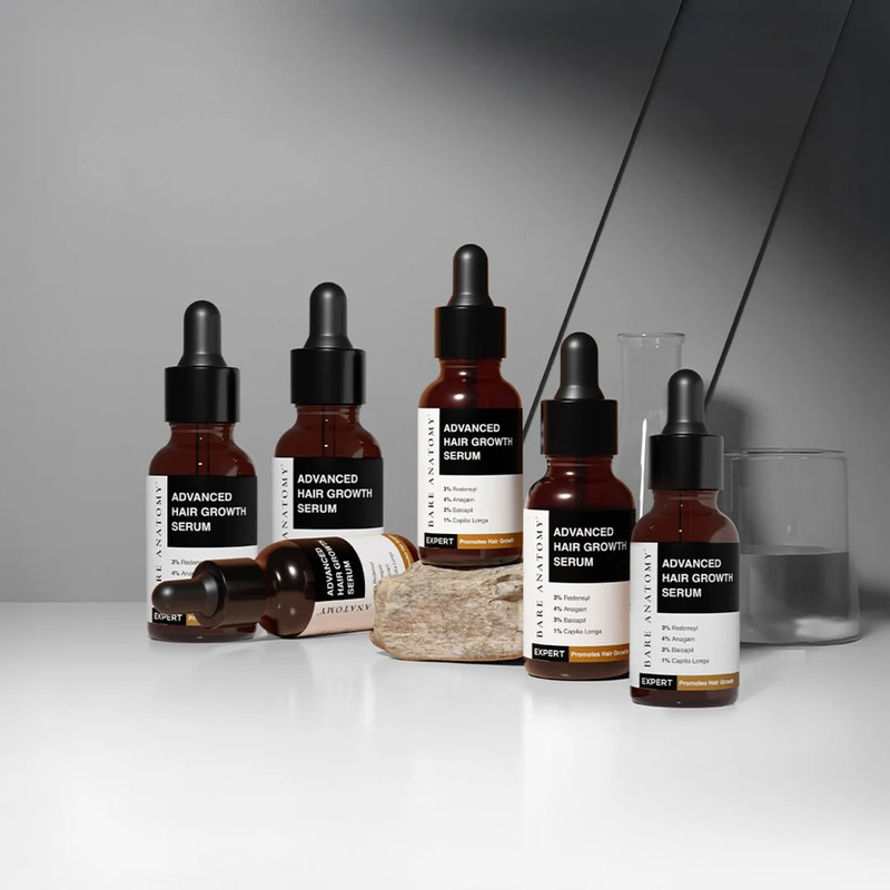 Bare Anatomy Advanced Hair Growth Serum with Scalp Massager Controls Hair Fall