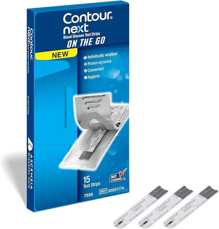 Individual Wrapped Contour Next Blood Sugar Strips – 15 Ct for Easy Testing gallery