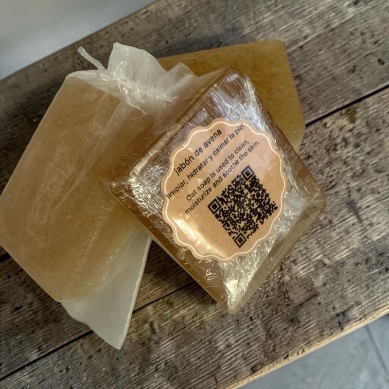 Moisturizing Oat Soap Body Bar 3.5 oz Beige Rectangular Oat Scent Face Body gallery