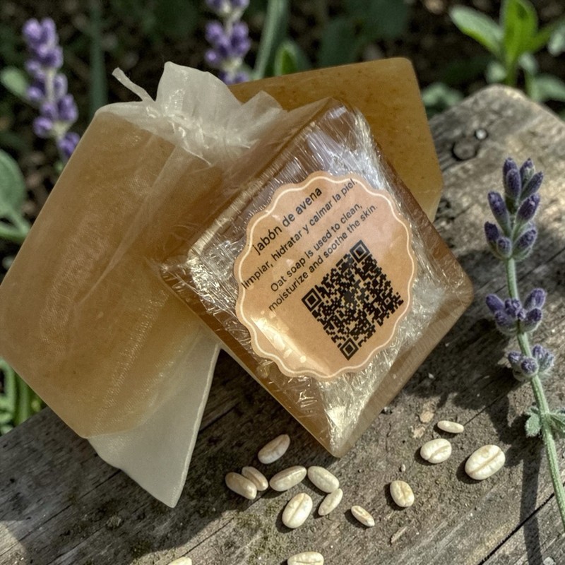 Moisturizing Oat Soap Body Bar 3.5 oz Beige Rectangular Oat Scent Face Body