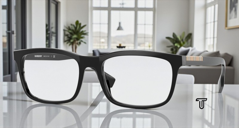 BURBERRY BE2334F 3001 Elm Black Demo Lens 57 mm Men’s Eyeglasses
