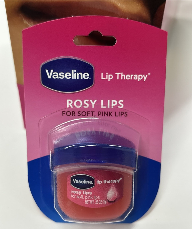 8 Pack (0.25oz Each) Vaseline Lip Therapy Rosy Mini Lip Balm for Soft Pink Lips gallery
