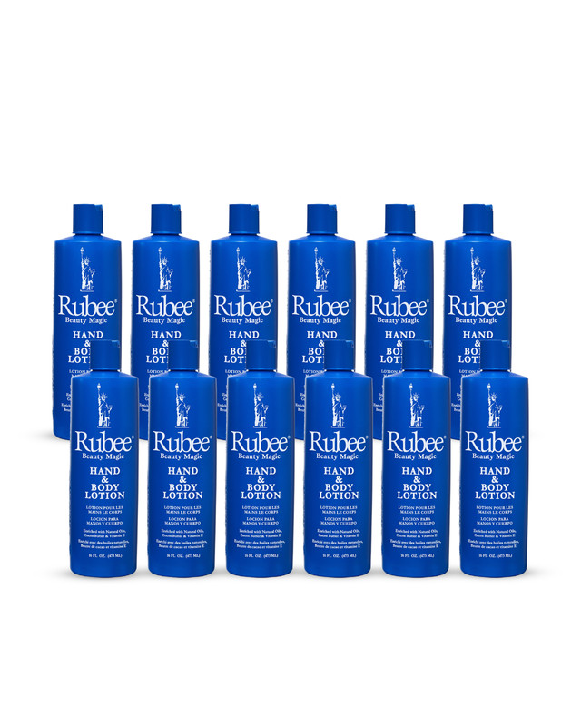 Rubee Hand & Body Lotion 16oz – 12Pack