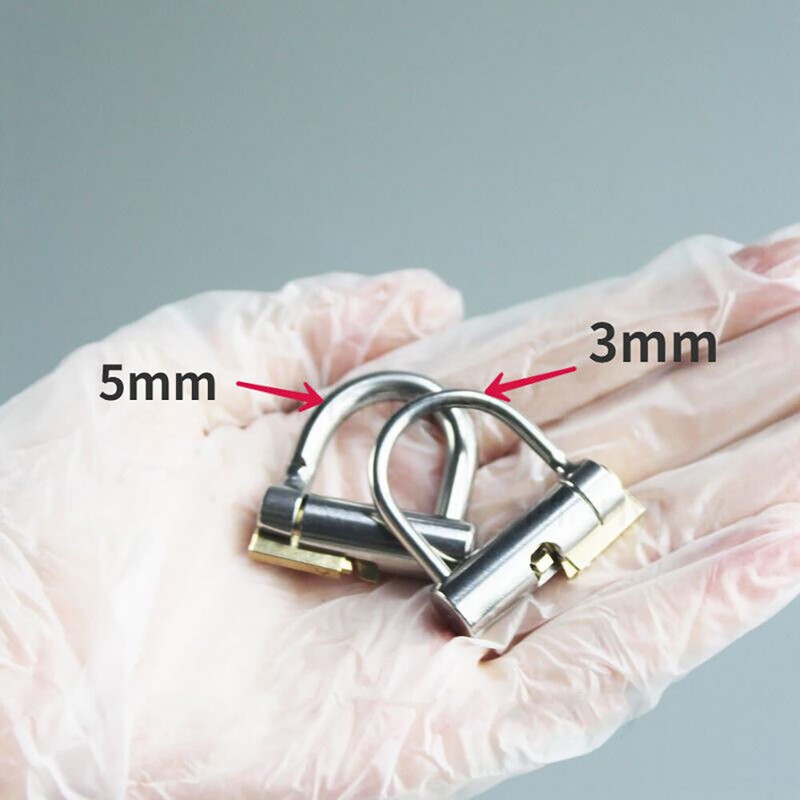 USA Stainless Steel Male PA LOCKED CHASTITY PIERCING Titanium D-Ring PA Lock gallery
