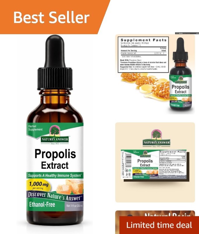 1 Oz Alcohol-Free Propolis Supplement – Boosting Immunity, Gluten-Free and