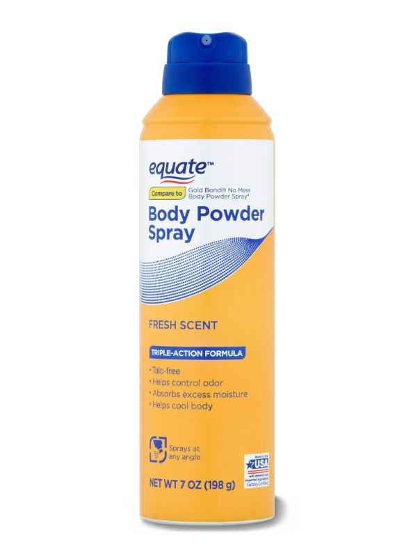 2 Pack Equate Fresh Scent Body Powder Spray for Moisture and Odor Control, 7 oz gallery