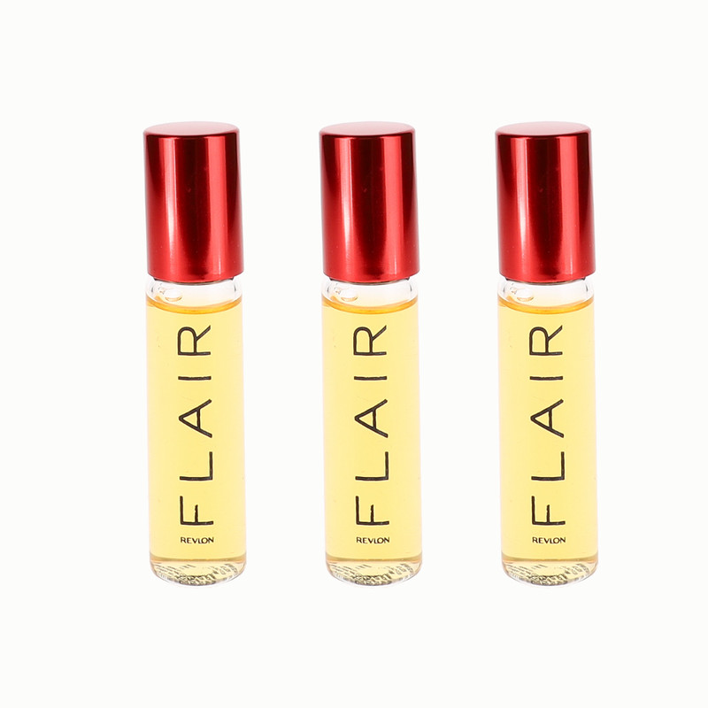 Flair by Revlon Women Combo Pack: EDP Rollerball Perfume (3×0.2oz) Unboxed New