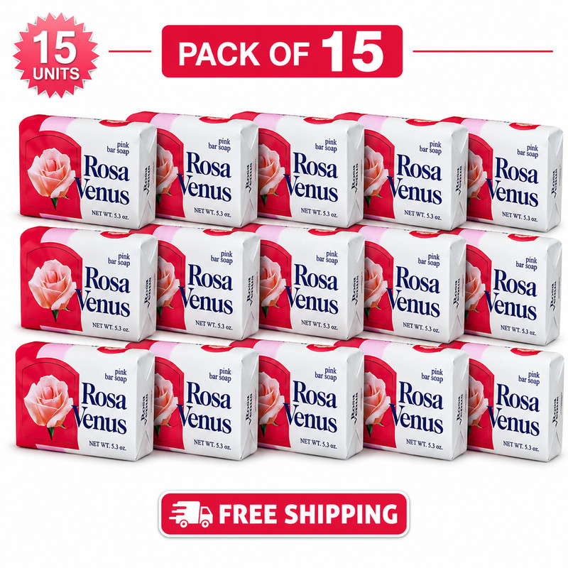 Pink Soap Rosa Venus, 5.3 oz (15 Total Bars)