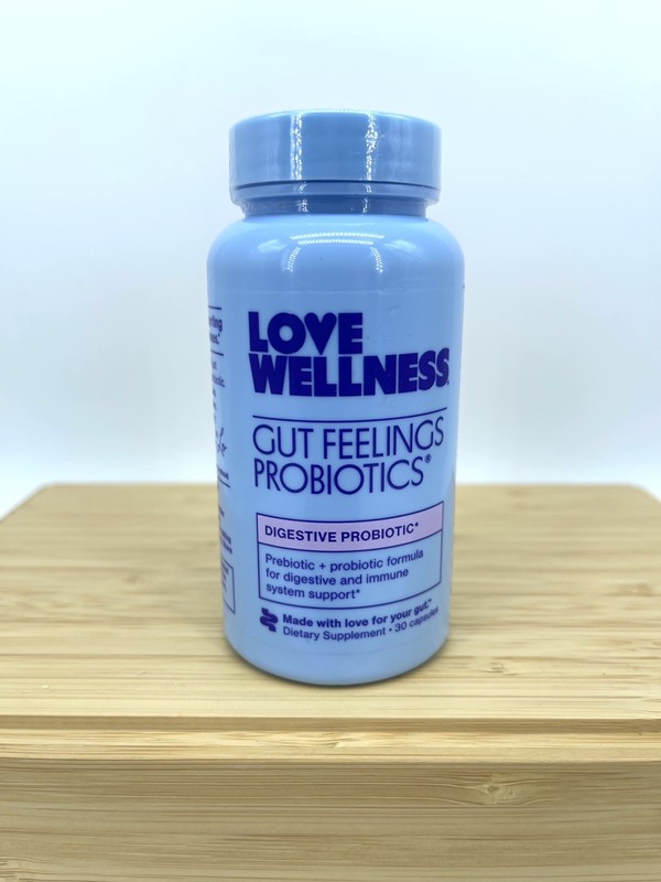 LOVE WELLNESS Gut Feelings Probiotics 30 Capsules SEALED EXP 12/2026+