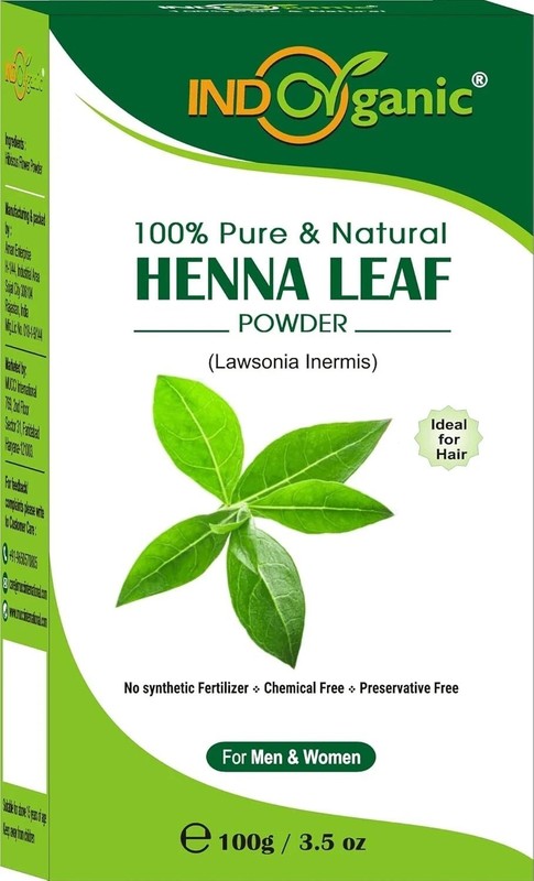 Indo Organic Pure and Natural Heena Leaf Powder/Mehendi powder 100Gm,