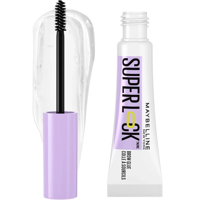 Maybelline Super Lock Brow Glue Eyebrow Gel-Lightweight -Up to 24HR-000 Clear