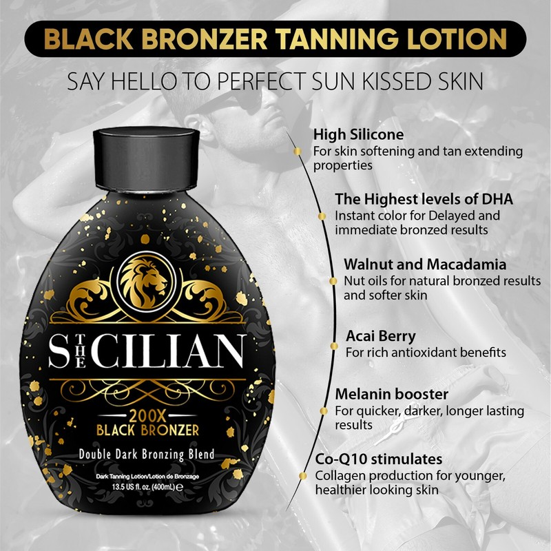 2024 The Sicilian 200x Double Dark Black Bronzer Tanning Lotion Indoor / Outdoor gallery